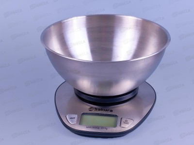 Весы кухонные SA-6064 5кг нержавейка