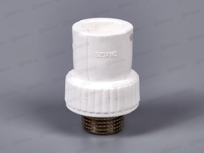 Муфта полипропилен комбинированная наружная резьба DN20*1/2 Aqualink, 03585 *10/150