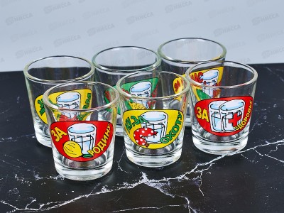 Набор стопок Ода 50мл 6шт 1250-Д Тосты *8