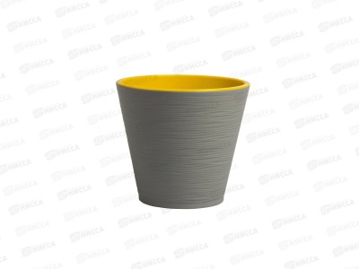 Горшок для цветов Конус 2,3л Серый муссон (с вкладкой) д.17  *12