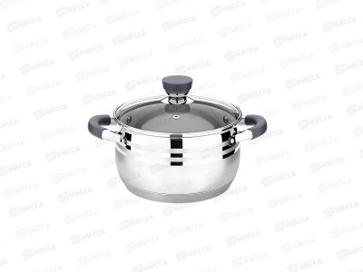 Кастрюля Mercury 3,9л LR02-472 20см  нержавеющая сталь