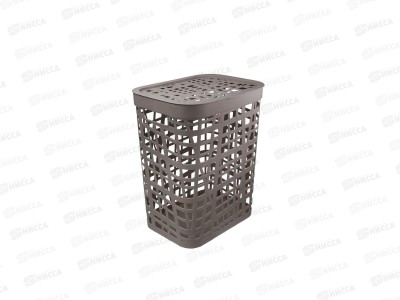 Корзина 55л для белья ХАОС Французский серый М2619 *5