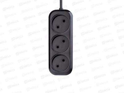 Удлинитель Perfeo &quotRU POWER&quot без заземления, 3,0м, 3 розетки, чёрный, 4066