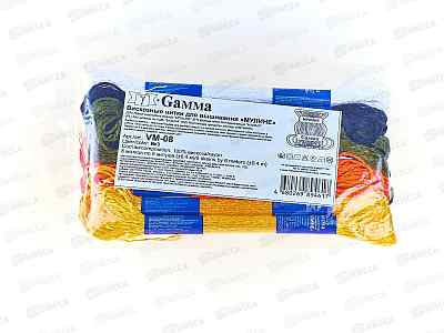 Нитки мулине &quotGamma&quot VM-08 100% вискоза 8х8м №03 Русские узоры