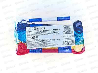 Нитки мулине &quotGamma&quot VM-08 100% вискоза 8х8м №04 Яркие краски
