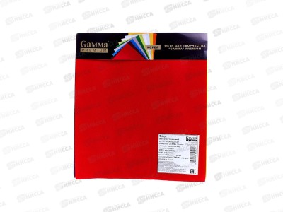 Фетр &quotGamma&quot Premium 27х30+-2см 5шт ассорти №3 FKR10-27/30