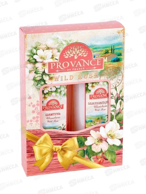 Набор подарочный Provance Wild Rose  (шампунь 260мл.+бальзам-ополаскиватель  260мл.) женский (mini) *12