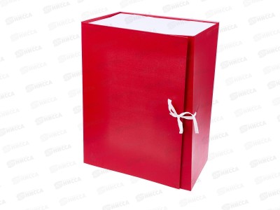 Папка архивная 15см Lamark складная бумвинил,красная, 0115 *25