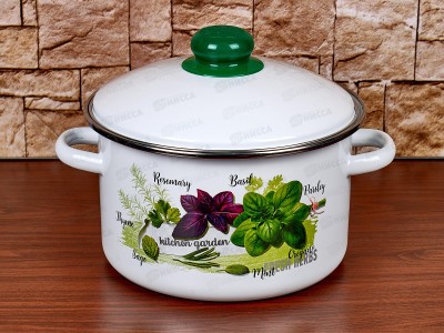 Кастрюля 3,0л эмалированная 01-1612/4 Базилик *4