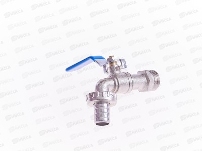 Кран шаровый водоразборный под шланг 1/2&quot Wh  ручка ECO, 03965 *20/180