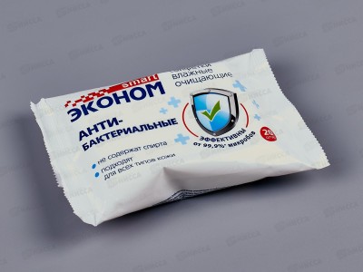 Smart салфетки влажные эконом 20шт антибактериальные очищающие 30518 *90