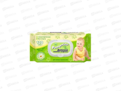 Pamperino влажные салфетки детские 120шт ромашка с клапаном 72175 *16
