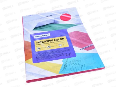 Бумага ксероксная  P80 100л А4 OfficeSpace intensive красный, 38230 *20