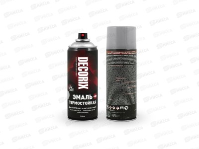 Эмаль DECORIX аэрозольная  520мл, термостойкая +400°С алюминий *12