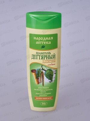 IRIS Народная Аптека Шампунь для волос Дегтярный 400мл *12