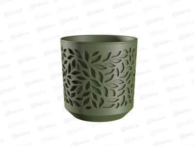 Кашпо &quotLeaves&quot 2,5л Оливка/Оливка КШ-9570 *12