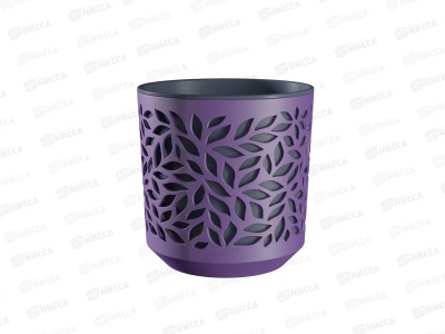 Кашпо &quotLeaves&quot 2,5л Слива/Антрацит КШ-9571 *9