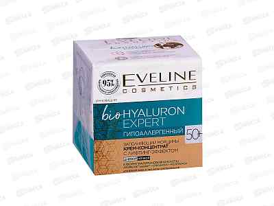 ЭВЕЛИН BIO HYALURON Expert Гипоаллергенный заполняющий морщины крем 50+