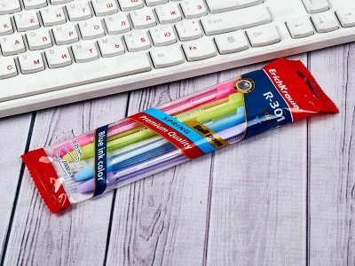 Ручки шариковая EK33643 Spring Stick 0,7мм, синий 4шт