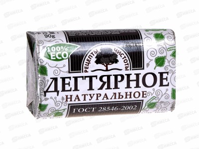 НМЖК мыло Рецепты чистоты Дегтярное 90гр *63