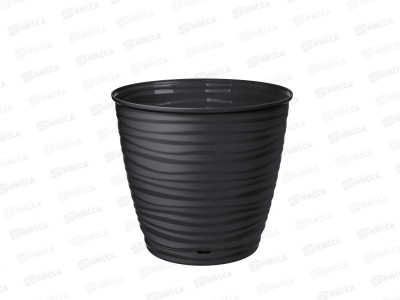 Горшок для цветов &quotSaffron&quot 1,5л с поддоном Черный 221610130/02 *24