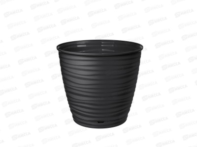 Горшок для цветов &quotSaffron&quot 2,6л с поддоном Черный 221610230/02 *24