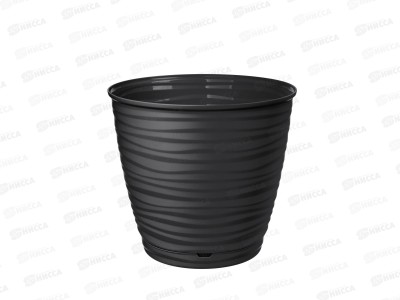 Горшок для цветов &quotSaffron&quot 5,4л с поддоном Черный 221610330/02 *14
