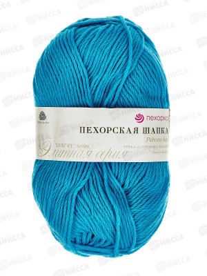 Пряжа Пехорская шапка Бирюза 583 100г 200м меринос шерсть 85 акрил 15