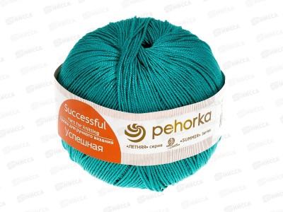 Пряжа Успешная Зеленка 511 50г 220м Хлопок
