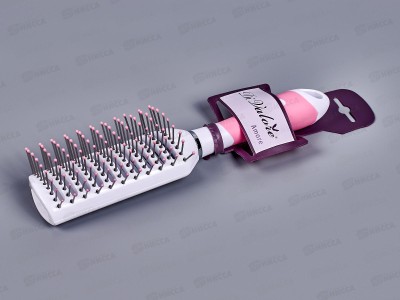 Расческа продувная Amore бело-розовая 22,2см 301-054#3  *12