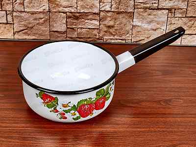 Ковш 1,5л  Клубничная поляна, белый  С2008*98