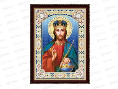 Алмазная мозаика (блестящая) 30х40см Икона Господь Вседержитель №2, ВН061 с подрамником