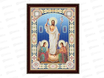 Алмазная мозаика (блестящая) 30х40см Икона Воскресения Христова, ВН037