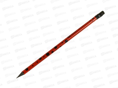 Карандаш чернографитный с ластиком BASIR Горошек цветн.корп. MC-4961 *144