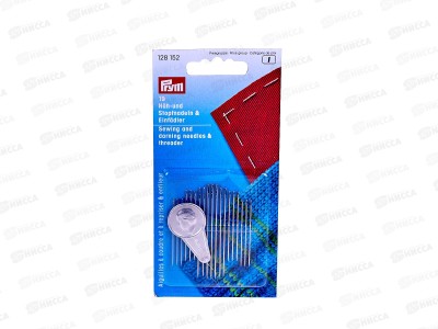 Иглы для шитья ручные PRYM 128152, 19шт с нитевдевателем *5