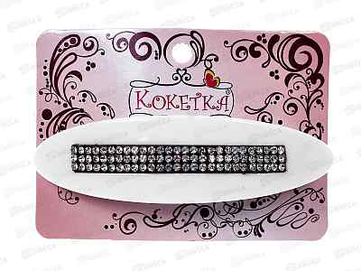 Заколка-автомат д/в &quotLady Collection-Блеск&quot овал 10*2,5см 656-063