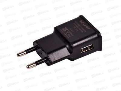 Зарядное устройство REXANT USB 5В, 2100мА, черное, 16-0274