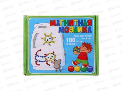 Мозаика магнитная d20/180элементов  00944  *14