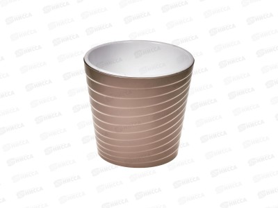 Горшок для цветов Эйс 1,65л Фраппе-белый (с вкладкой) д.14,5  *14