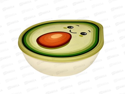 Контейнер для продуктов 0,4л с декором светло-бежевый 221155525/01 *18
