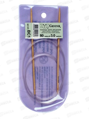 Спицы &quotGamma&quot круговые ВС1 бамбук d 3.0 мм 80см 1шт *10