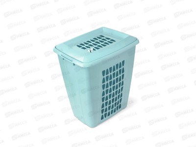 Корзина 45л для белья прямоугольная с крышкой  &quotМолетта&quot С701Бир *5