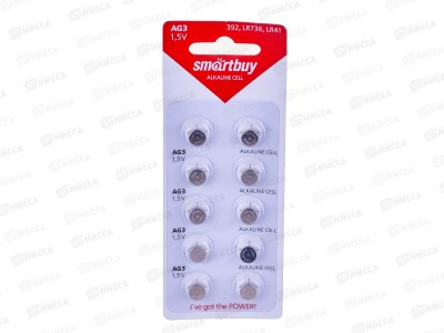 Батарейка SmartBuy AG3-10B *10/100/2000