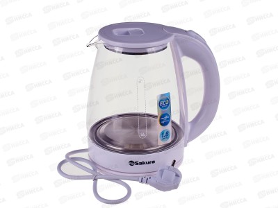 Чайник электрический SA-2734W 1,8л стекло подсветка
