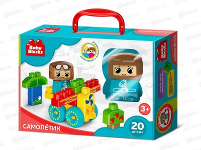 Конструктор пластиковый &quotСамолет&quot 20 деталей Baby Block 03911