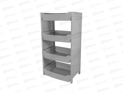 Этажерка универсальная Wenge 4-х секционная серый 221307935/04