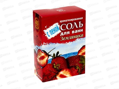 Соль для ванн с пеной 400г Земляника *32    Б