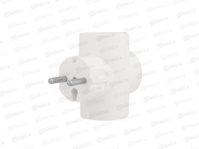 Тройник Rexant 10А 220В без заземления белый, 11-1077 *135