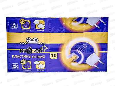 NADZOR Пластины от мух без запаха *250