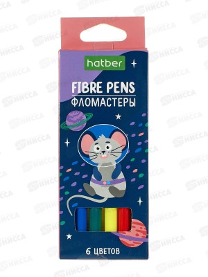Фломастеры  6цв. Hatber Космос 077345 *24/480